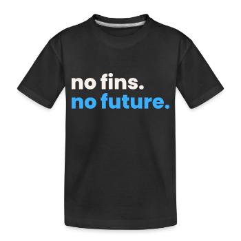No Fins No Future Safe Sharks - Kinder Premium Bio T-Shirt - Schwarz - Vorne