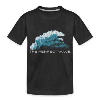 The perfect wave - Kids' Premium Organic T-Shirt - black - Front