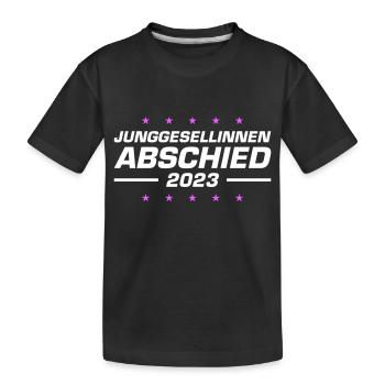 Junggesellinnenabschied 2023 Jga Junggesellin - Kinder Premium Bio T-Shirt - Schwarz - Vorne