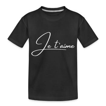 Ich liebe dich - Kinder Premium Bio T-Shirt - Schwarz - Vorne