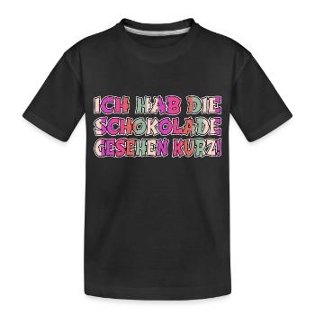 depressiv essen frauen probleme weihnachten bäcker - Kinder Premium Bio T-Shirt - Schwarz - Vorne