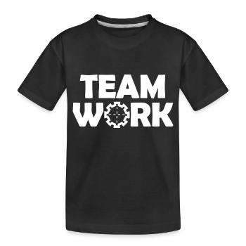 The team work - Kids' Premium Organic T-Shirt - black - Front