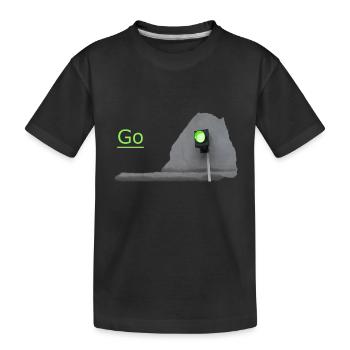 Le feu de circulation brille en vert devant le gris - T-shirt bio Premium Enfant - noir - Devant