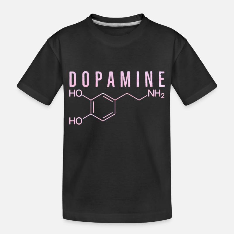 Dopamin-Molekül - Kinder Premium Bio T-Shirt - Schwarz