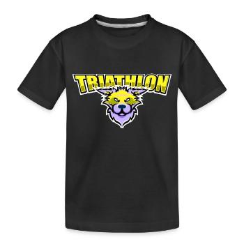 Mascotte de triathlon d’un lycée américain - T-shirt bio Premium Enfant - noir - Devant