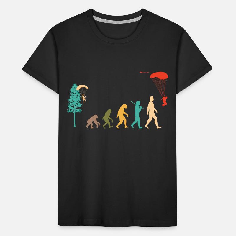 Skydive Evolution: Skydiver Design T-shirt bio Premium Enfant