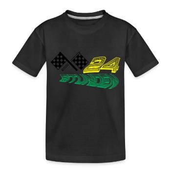24 stunden flag grün - Kinder Premium Bio T-Shirt - Schwarz - Vorne