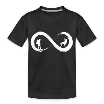 Unendliches Klettern - Kinder Premium Bio T-Shirt - Schwarz - Vorne