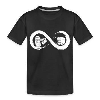 Imker bis in die Unendlichkeit - Kinder Premium Bio T-Shirt - Schwarz - Vorne