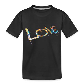 Graffiti style Splash hip hop couleurs peintre amour - T-shirt bio Premium Enfant - noir - Devant