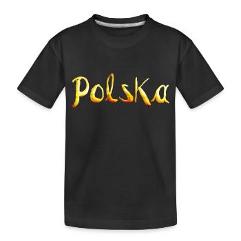 Polska, Polen - Kinder Premium Bio T-Shirt - Schwarz - Vorne