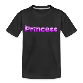 Text Princess - Kinder Premium Bio T-Shirt - Schwarz - Vorne
