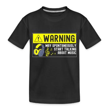 Dj Party Lieder Musikrichtung - Kinder Premium Bio T-Shirt - Schwarz - Vorne