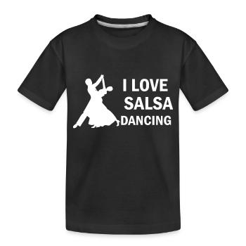 Dancing Dance Music - Kids' Premium Organic T-Shirt - black - Front