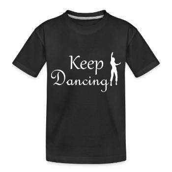 Dancing Dance Music - Kinder Premium Bio T-Shirt - Schwarz - Vorne