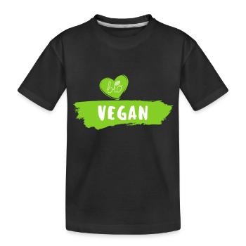 Végétalien biologique - T-shirt bio Premium Enfant - noir - Devant