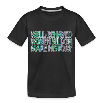 Les femmes geek patriarcales ont neuf ans - T-shirt bio Premium Enfant - noir - Devant