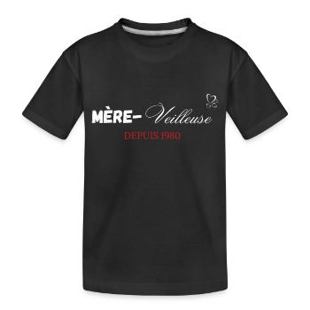 Mère veilleuse depuis 1980 - T-shirt bio Premium Enfant - noir - Devant