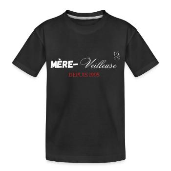 Mère veilleuse depuis 1995 - T-shirt bio Premium Enfant - noir - Devant