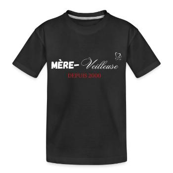 Mère veilleuse depuis 2000 - T-shirt bio Premium Enfant - noir - Devant