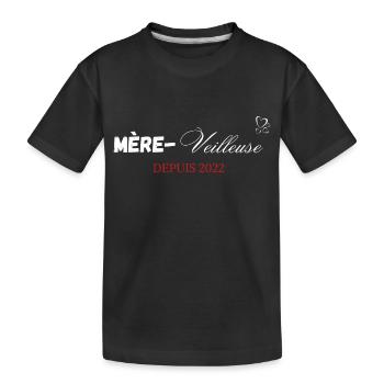Mère veilleuse depuis 2022 - T-shirt bio Premium Enfant - noir - Devant