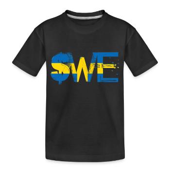 Suède Suède drapeau national norden skandinavia - T-shirt bio Premium Enfant - noir - Devant