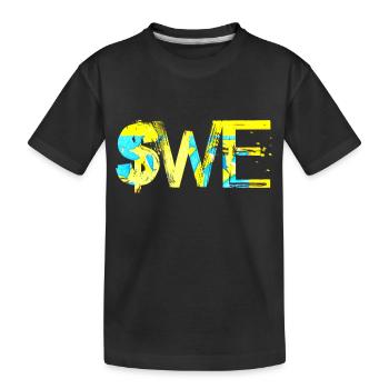 Suède Suède drapeau national norden skandinavia - T-shirt bio Premium Enfant - noir - Devant