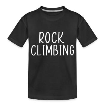 Rock climbing - Kids' Premium Organic T-Shirt - black - Front