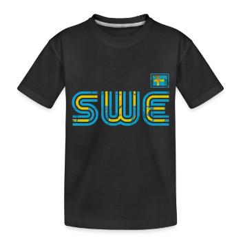Suède Suède drapeau national norden skandinavia - T-shirt bio Premium Enfant - noir - Devant