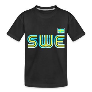 Suède Suède drapeau national norden skandinavia - T-shirt bio Premium Enfant - noir - Devant