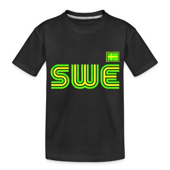 Suède Suède drapeau national norden skandinavia - T-shirt bio Premium Enfant - noir - Devant