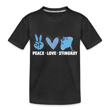 Raies pastenagues, raies manta, raies océaniques, raies - T-shirt bio Premium Enfant - noir - Devant