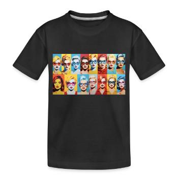 70er classic Women - Kinder Premium Bio T-Shirt - Schwarz - Vorne
