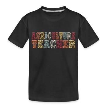 Agricultural teacher training of the future - Kids' Premium Organic T-Shirt - black - Front