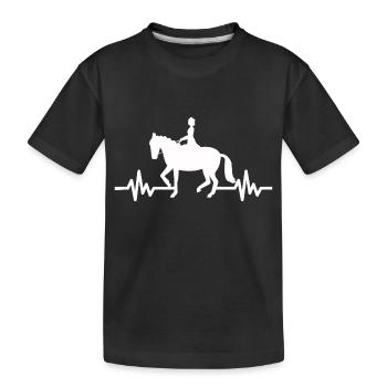 Heartbeat Horse - Stallion Mare Ross Equestrian - Kids' Premium Organic T-Shirt - black - Front