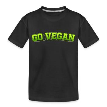 Go Vegan Design pour les fiers végétaliens - T-shirt bio Premium Enfant - noir - Devant