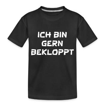 ich bin gern bekloppt - Kinder Premium Bio T-Shirt - Schwarz - Vorne