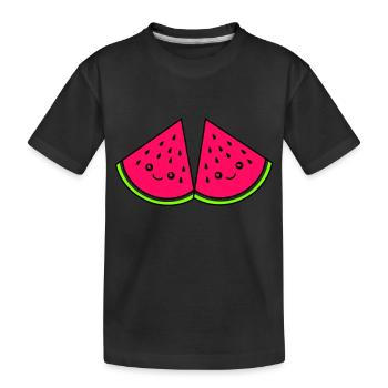 Melon drôle - T-shirt bio Premium Enfant - noir - Devant