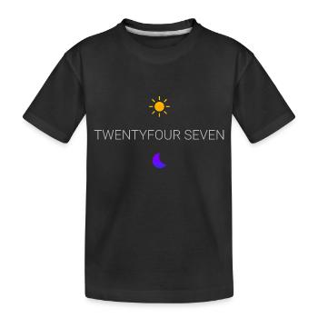 Harte Arbeit Twentyfourseven Design für stolze - Kinder Premium Bio T-Shirt - Schwarz - Vorne