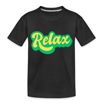 relax - Kinder Premium Bio T-Shirt - Schwarz - Vorne