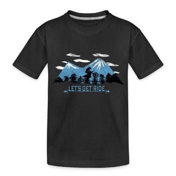LET'S GET RIDE - Kids' Premium Organic T-Shirt - black - Front