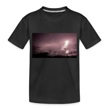 éclair sur la ville - T-shirt bio Premium Enfant - noir - Devant
