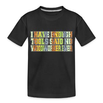 Jackhammer Plumber Carpentry Logging - Kids' Premium Organic T-Shirt - black - Front