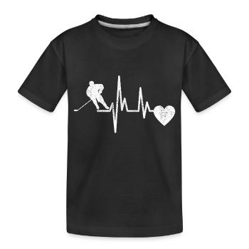 Joueur de hockey sur glace Équipe de hockey sur glace des amateurs de hockey sur glace - T-shirt bio Premium Enfant - noir - Devant