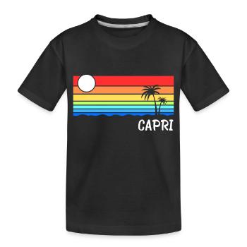 Capri Italie Idée de vacances sur l’île méditerranéenne - T-shirt bio Premium Enfant - noir - Devant