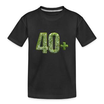 Geburtstag alt 40 + uralt gealtert lustig moosig felsen - Kinder Premium Bio T-Shirt - Schwarz - Vorne