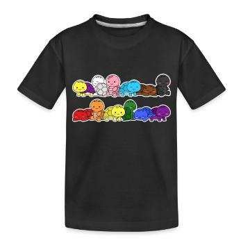 Tortues Flag Pride Progress - T-shirt bio Premium Enfant - noir - Devant