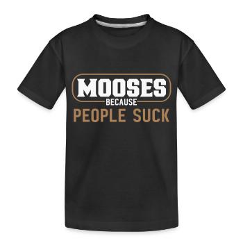 Mit Elch ist das Leben besser! Lustig Elch Spruch - Kinder Premium Bio T-Shirt - Schwarz - Vorne