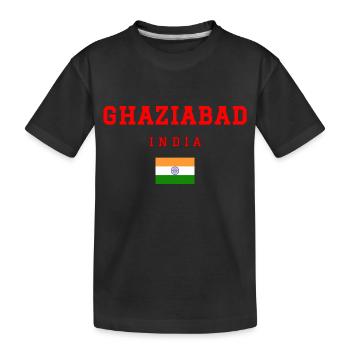 Ghaziabad Indien - Kinder Premium Bio T-Shirt - Schwarz - Vorne