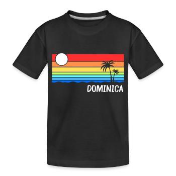 Dominique Idée de vacances sur les îles des Caraïbes - T-shirt bio Premium Enfant - noir - Devant